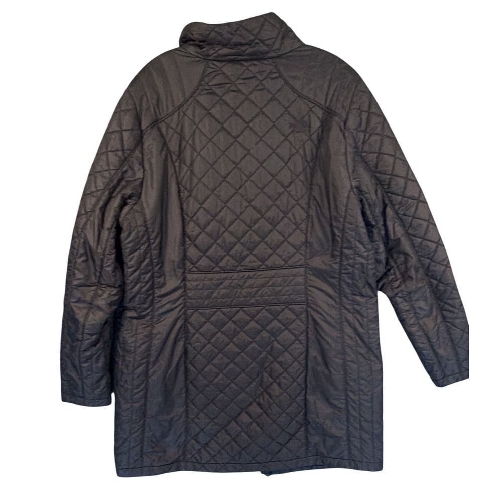 Women's XL Jacket, North Face, Quilted Parka, Black, Full Zip Mock Neck Puffer - Picture 7 of 7